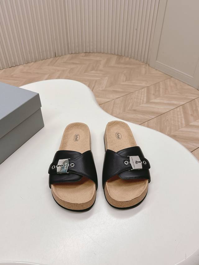 P Balenciaga 25S Spring/Summer new Birkenstock cork insole slipper sandals. A cl