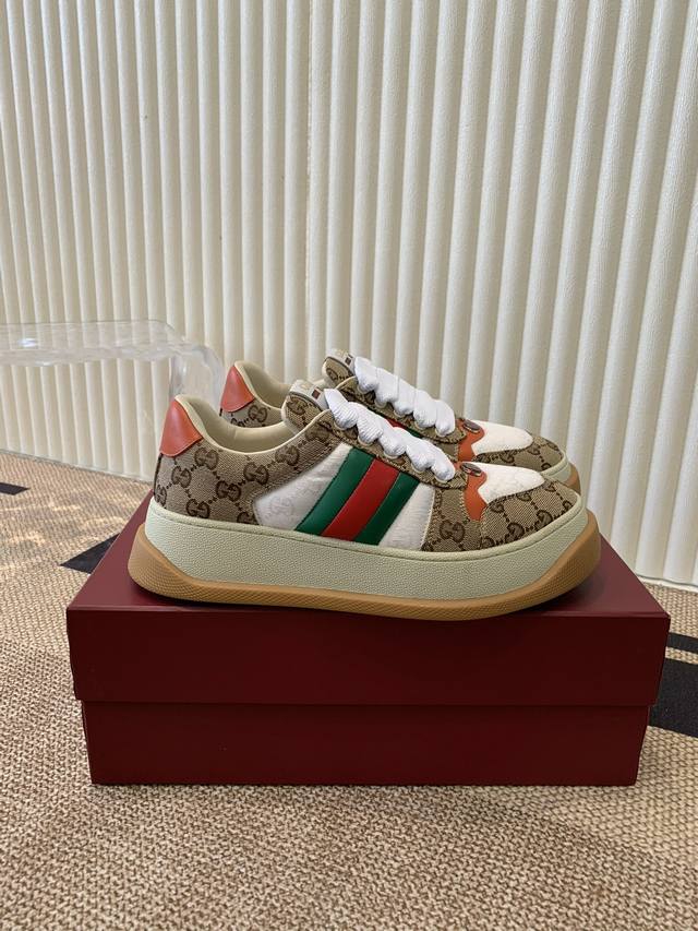 Gucci's new, top-of-the-line, chubby, thick-soled sneakers (DDD). These sneakers