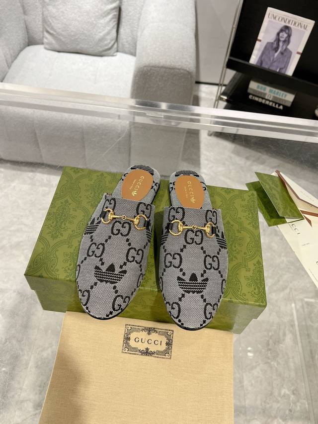 Gucci and Adidas 24Ss new horsebit closed-toe sandals, a must-have for influence