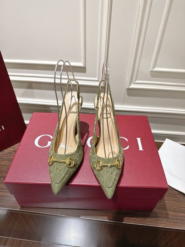 New Women's Horsebit Pointed-Toe Slingback Sandals. These elegant slingback san