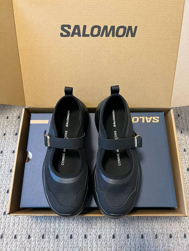 Shopping-level Cdg X Salomon co-branded Xt-6 series thick-soled Mary Jane casual