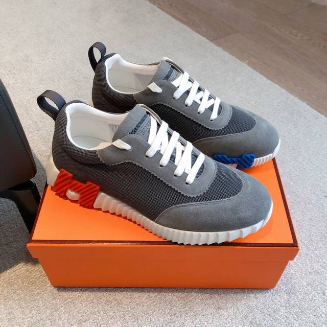 Herme S 24 new sneakers H's new Giga sneakers increase height by 3cm, a true ar