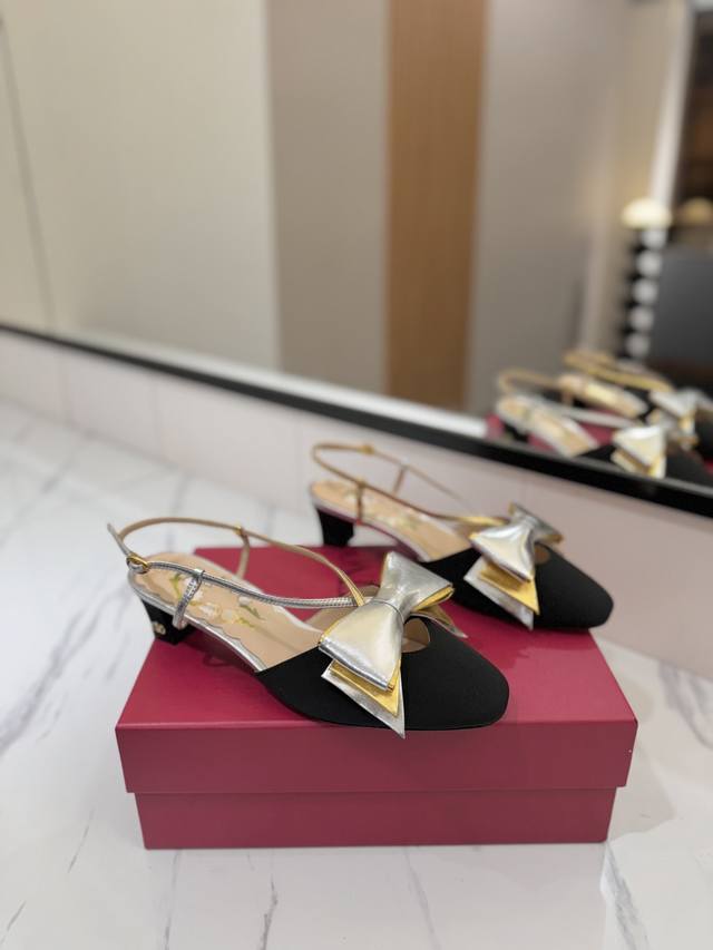 Factory Price Pp: Valentino classic 2025 Spring/Summer Vlogo Signature bow roun