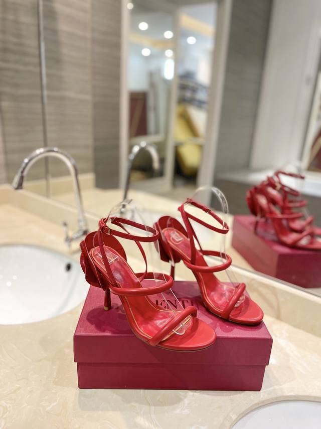 Valentino's newest rose heel offers a breakthrough design, indescribably beautif