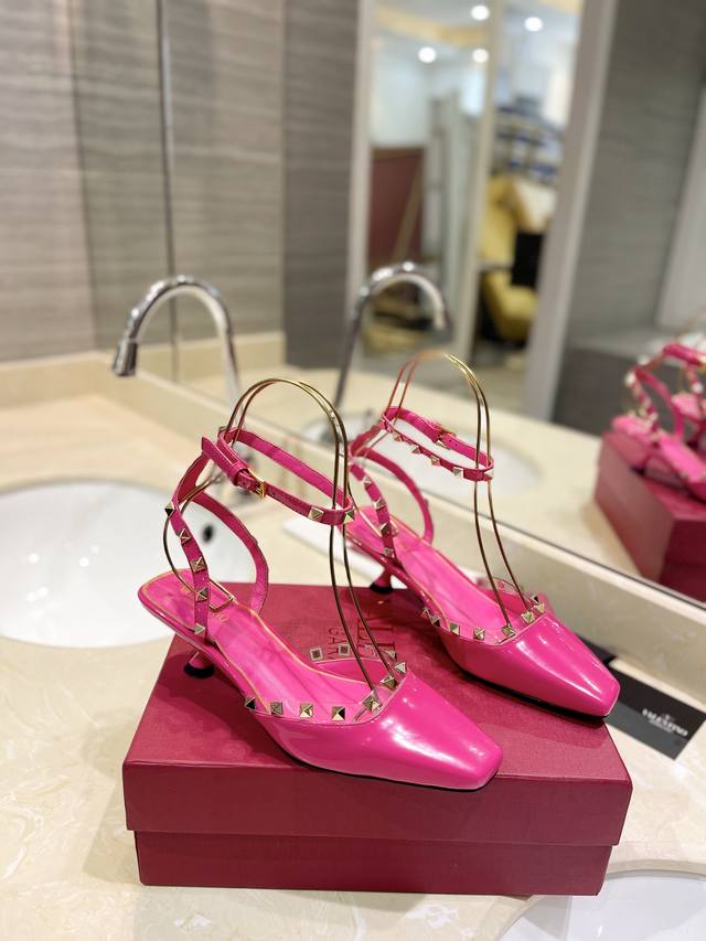 Valentino's new spring/summer women's slingbacks in 6 new colors. features uniqu