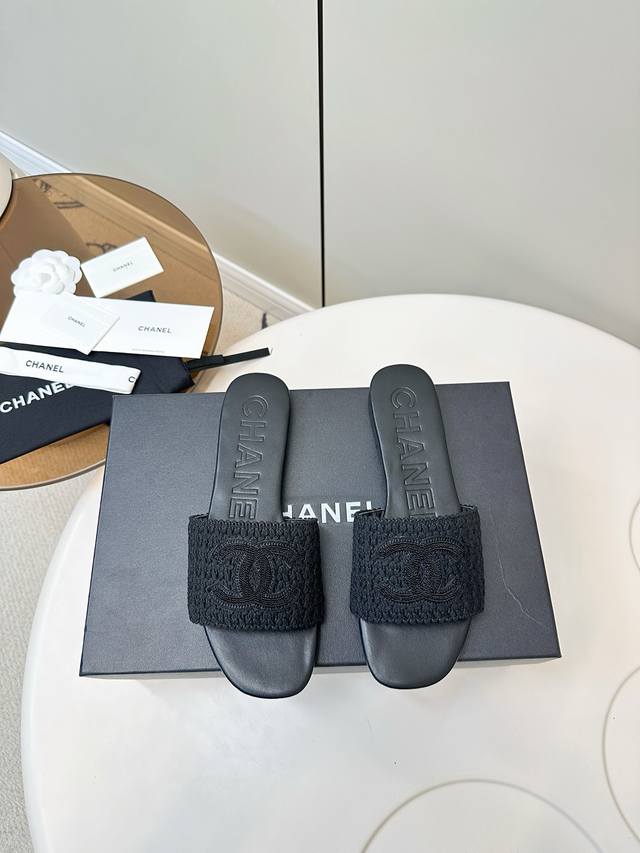 Chanel | Chanel Braided Flat Slippers DDD: A fashionista's new summer favorite.