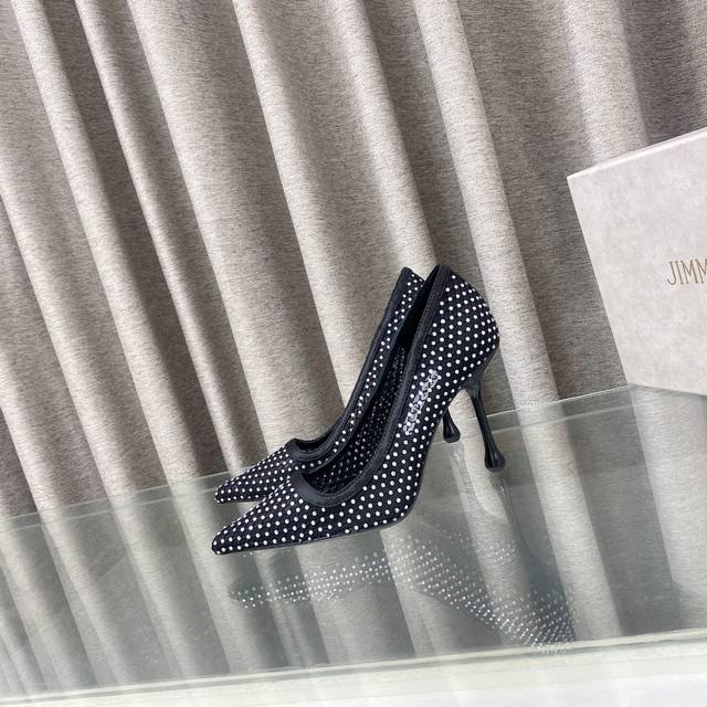 Jimmy Choo's 2025 Ixia80 crystal-embellished mesh and satin pumps are here! The