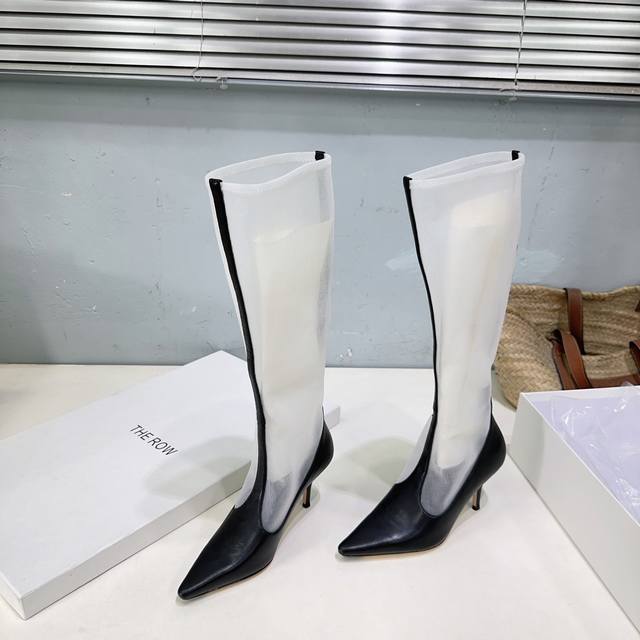 High quality! Top-quality The Row 25 Spring/Summer simple mesh, pointed toe, ki