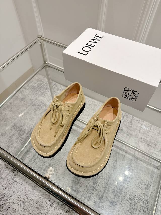 Top-of-the-line version: Men's and Women's Loewe 25Ss new fall/winter lace-up lo