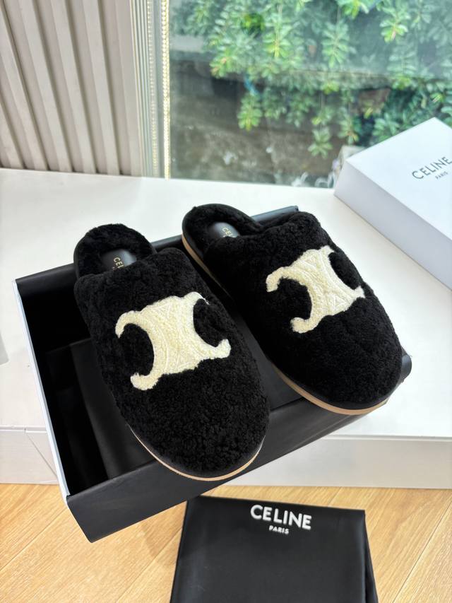 G024 What you see is what you get. Top-quality Celine 5 new closed-toe slippers.