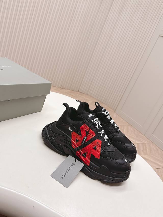 New color couple's style Balenciaga 2025 new Triples Tape Type sneakers are her