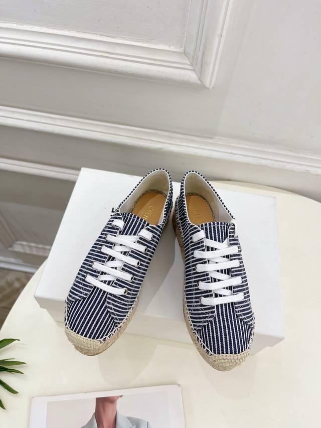 Celine 25 New Spring/Summer 2025 Les Espadrilles Arc de Triomphe lace-up canvas