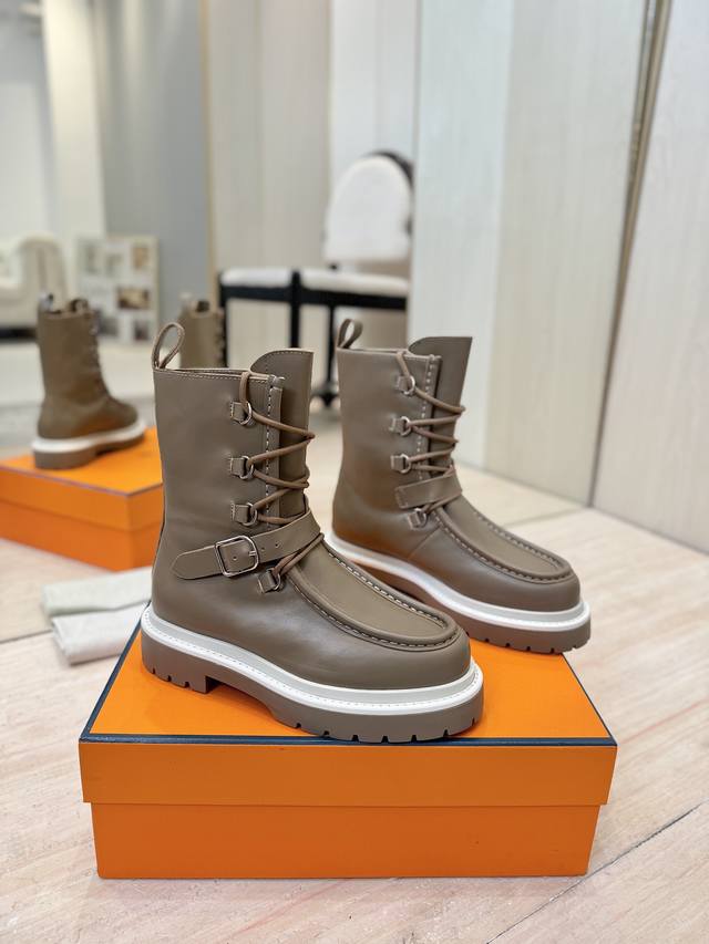 Factory price Pp: Top version 2025 autumn and winter new Hermes classic boots co