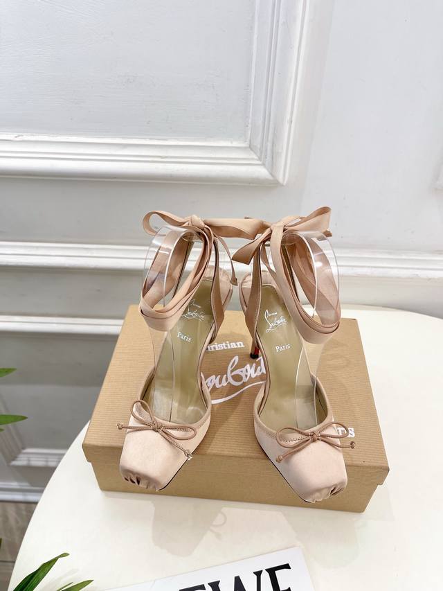 Christian Louboutin's latest Cassia Lace Up red-soled pumps, a 25Ss ballet-inspi