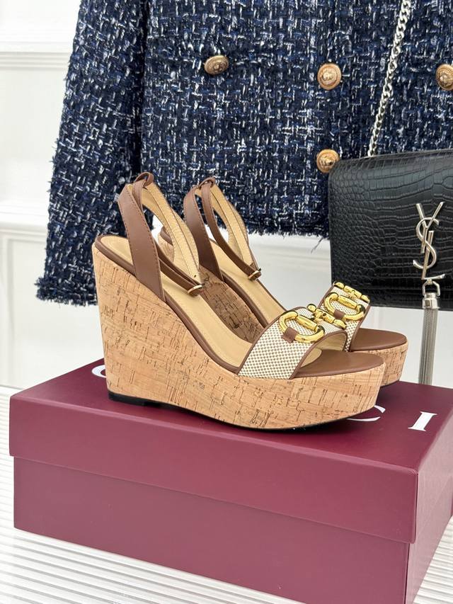 Factory Price: Gucci Classic Horsebit Wedge Sandals. When the iconic Gucci Hors
