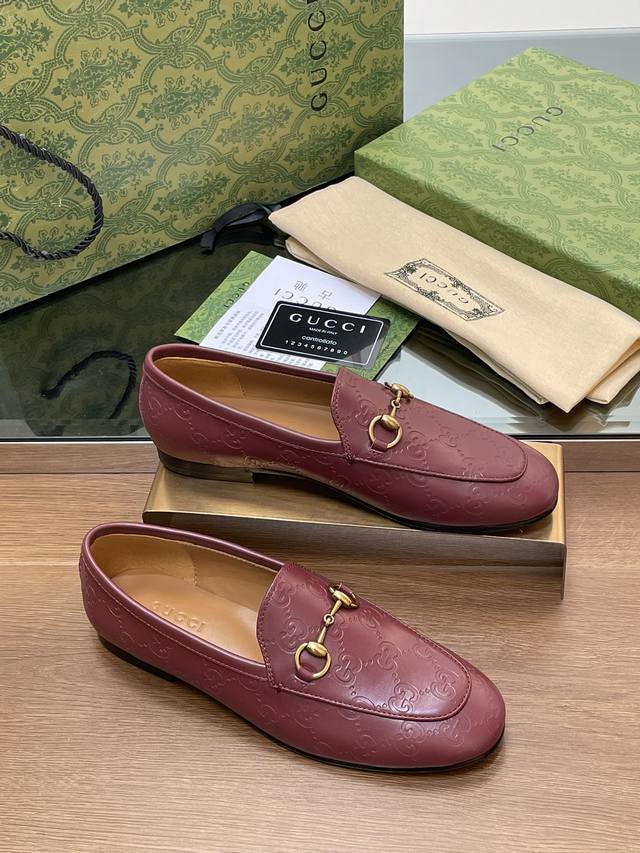 Early Spring Gucci Jordaan Collection New 5D Double GG Embossed Loafers - Shopp