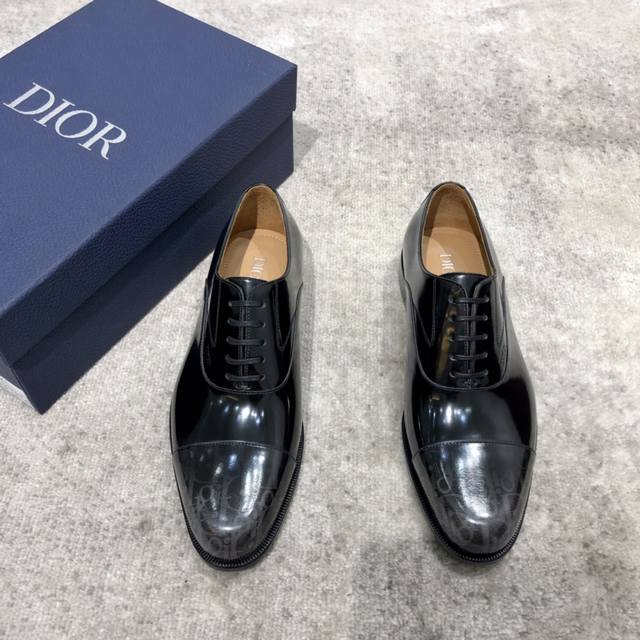 Dior high-end men's boutique casual leather shoes, imported cowhide upper, water