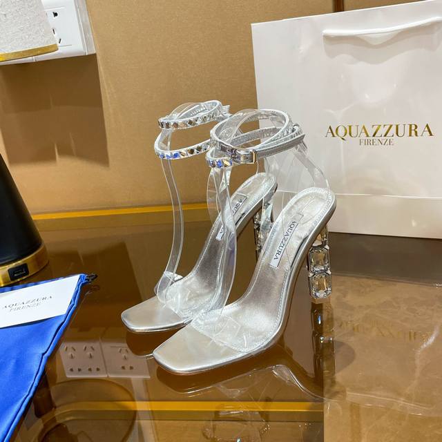 Aquazzura's new sandals are crafted from custom-made sheepskin, embellished with