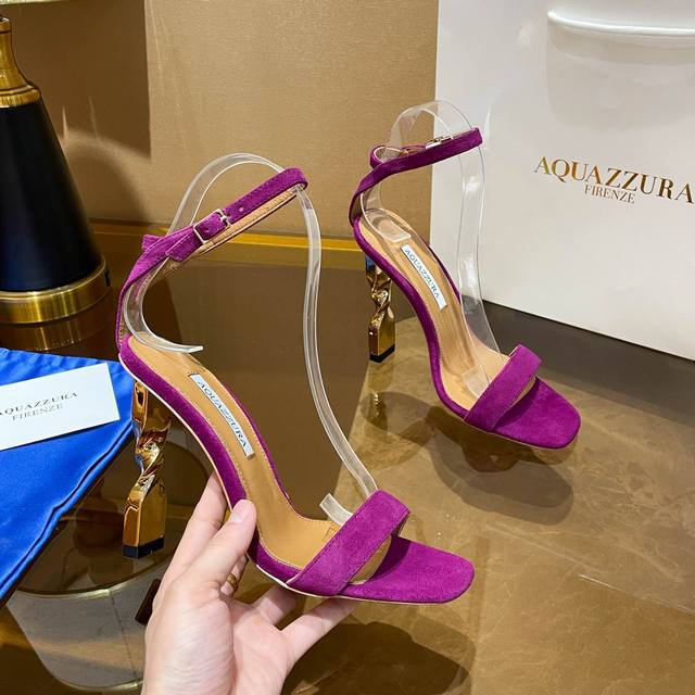 Aquazzura's new sandals are made from custom-made cowhide leather and feature a
