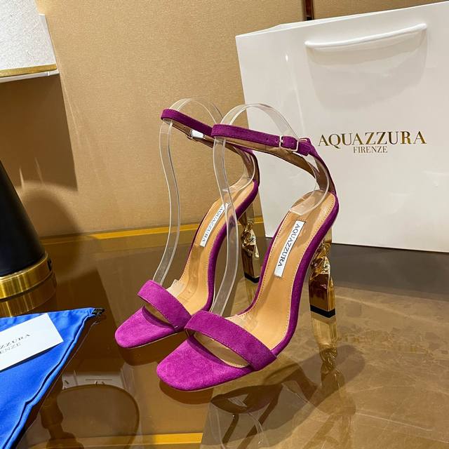 Aquazzura's new sandals (DDD) are made from custom-made cowhide leather and feat