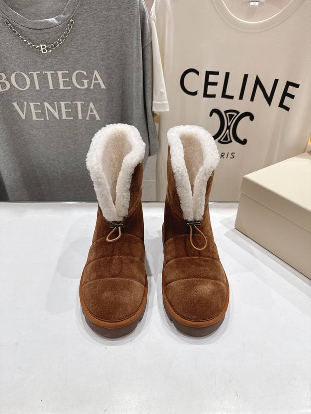 High version factory Brunello Cucinelli new Bc autumn and winter warm wool boot