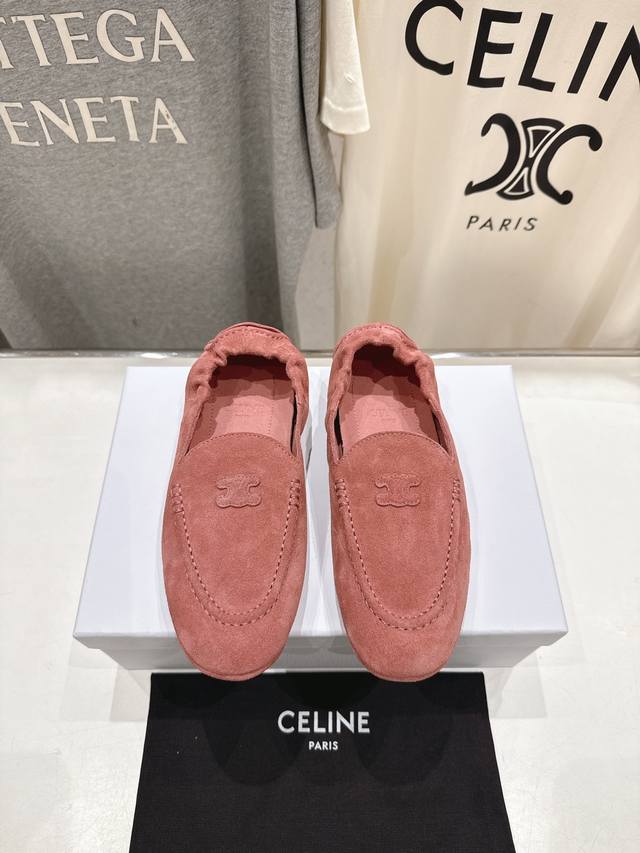 High version factory Celine 25Ss counter new fairy style flat slip-on casual sh