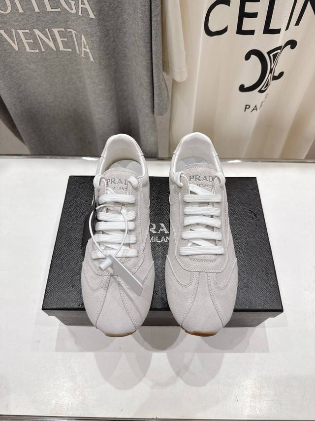 High-end factory edition Prada P home 25Ssfw ~ New style lace-up casual sneaker