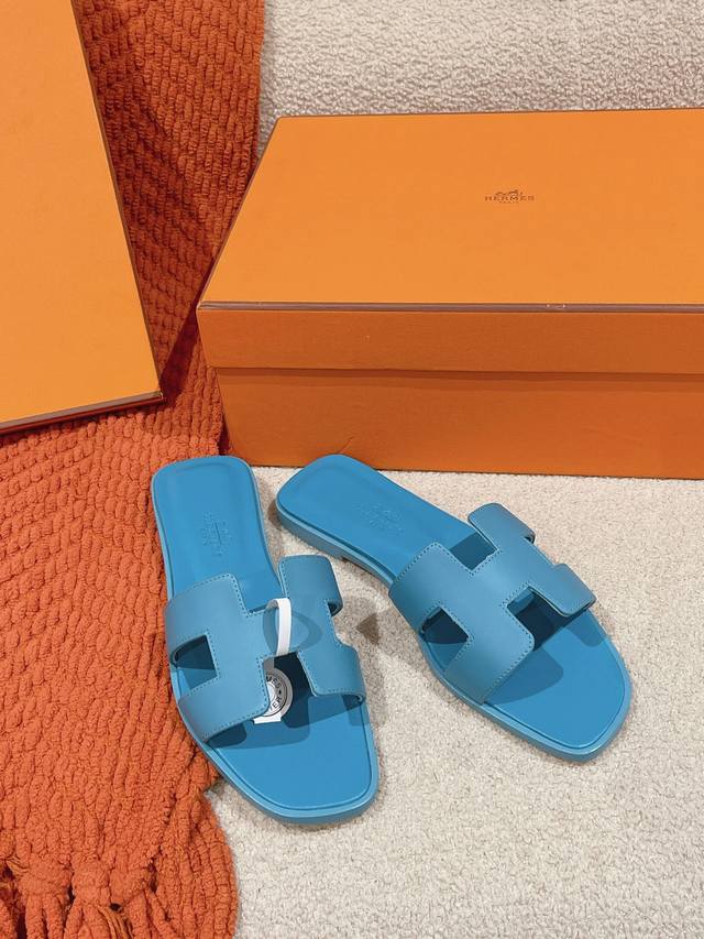 Hermes H slippers Oran sandal series is fashionable and versatile, super comfort
