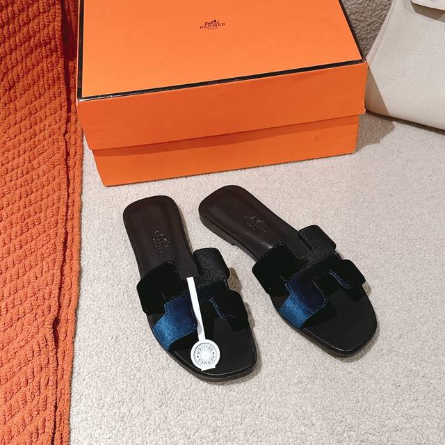 Hermes H slippers Oran sandal series is fashionable and versatile, super comfort
