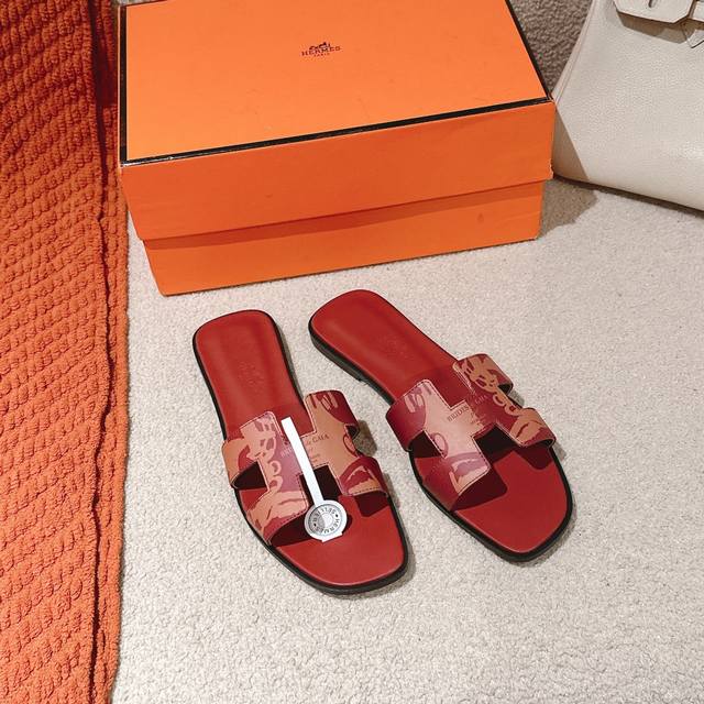 3D printing factory price P Hermes Hermes H slippers Oran sandal series is fashi