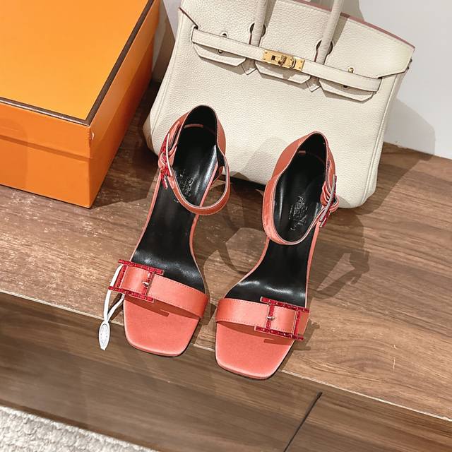 10.5cm, new color scheme, factory price P, Hermes Judy 105 high-heeled sandals a