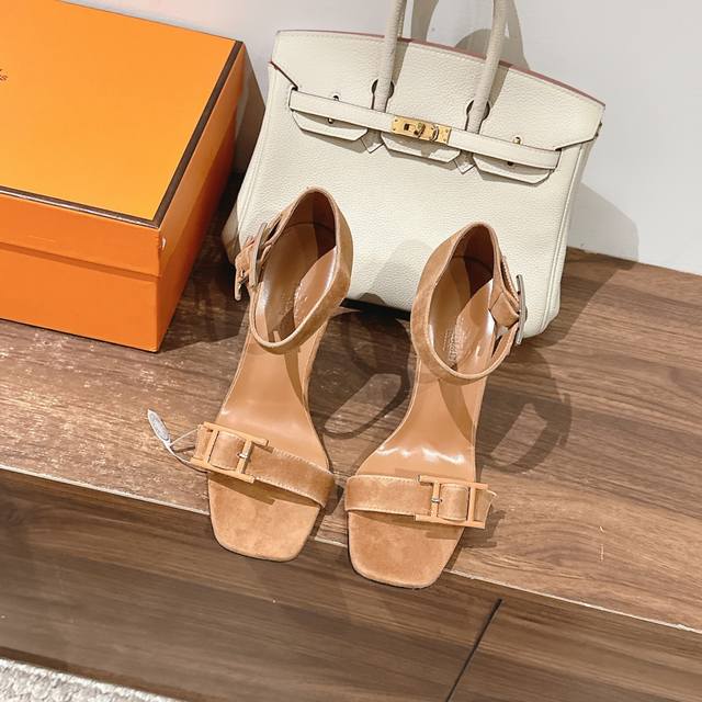 10.5Cm Picture factory price P Hermes Judy 105 high-heeled sandals are fashionab