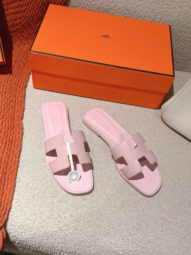 Can be equipped with airplane box 50 factory price P Hermes Hermes H slippers Or