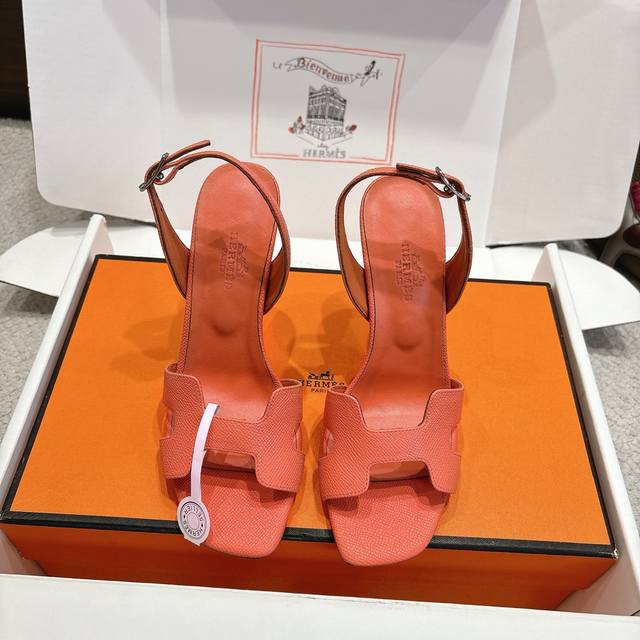 Original folded version factory price P Hermes Hermes back-sole sandals are fash