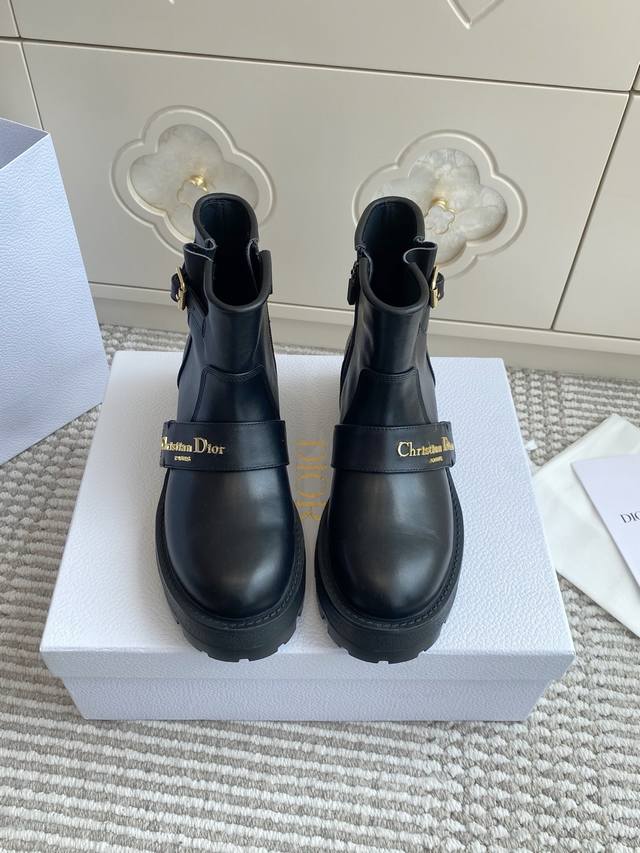 Ankle boots Dio*D's new fall/winter D-Qusetu motorcycle-style lettered thick-so