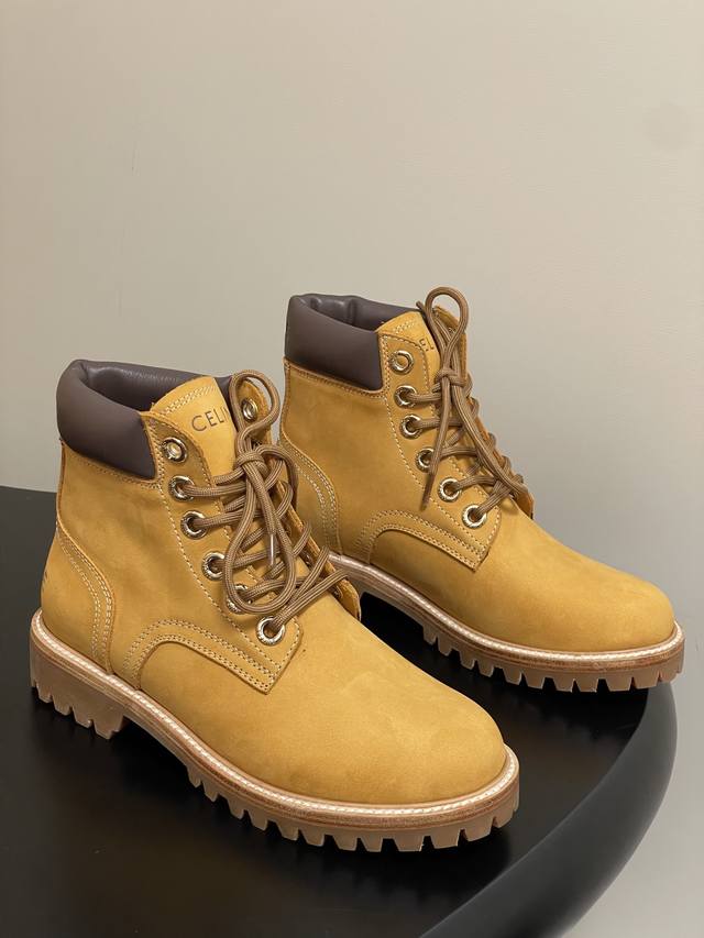 Men's size 10-top quality 25Ss New autumn and winter Celine couple's Martin yell