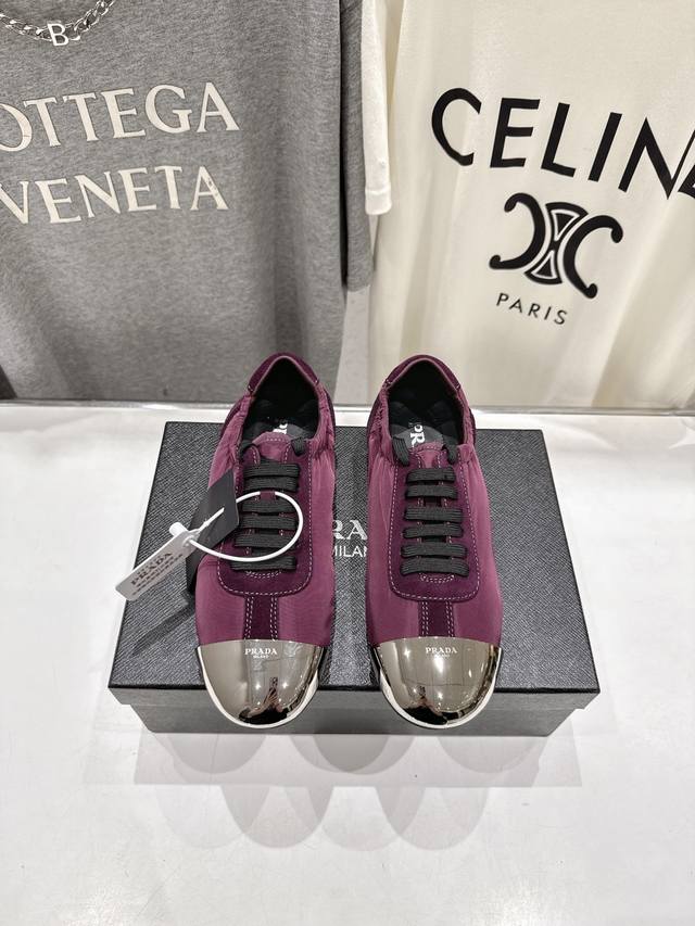 High-quality factory-released Prada* Prada P 25Ssfw~New lace-up Mary Janes, low