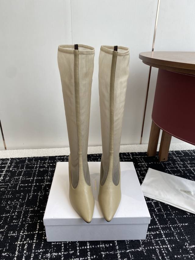 Shopping-level short boots 520 high boots The Row 2025 minimalist luxury is once