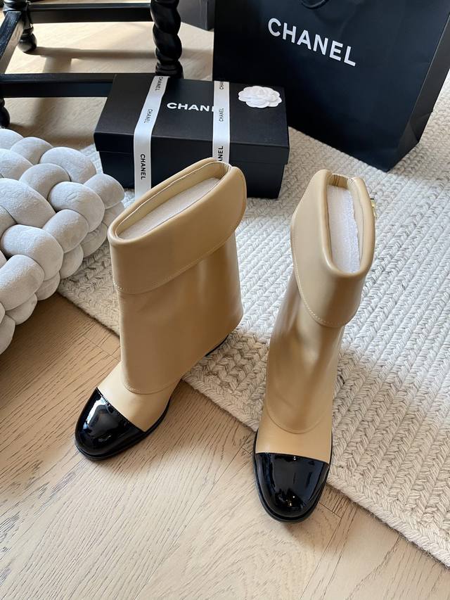 Chanel 24B button boots! Top-tier version! Heavy-duty series ~ A must-have for f