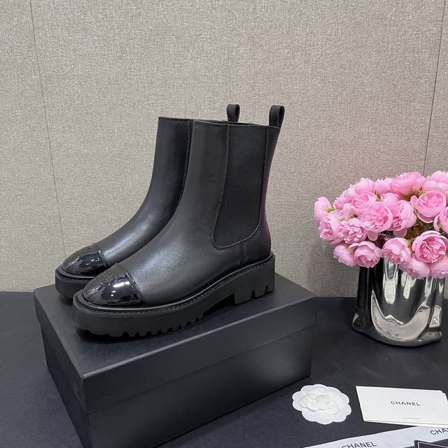 Chanel Chanel Autumn/Winter B new single shoes thick-soled elastic Chelsea boots