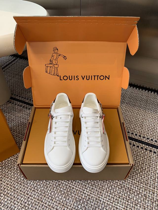 Louis Vuitton 25Ss new monogram chain sneakers, white sneakers highly recommende