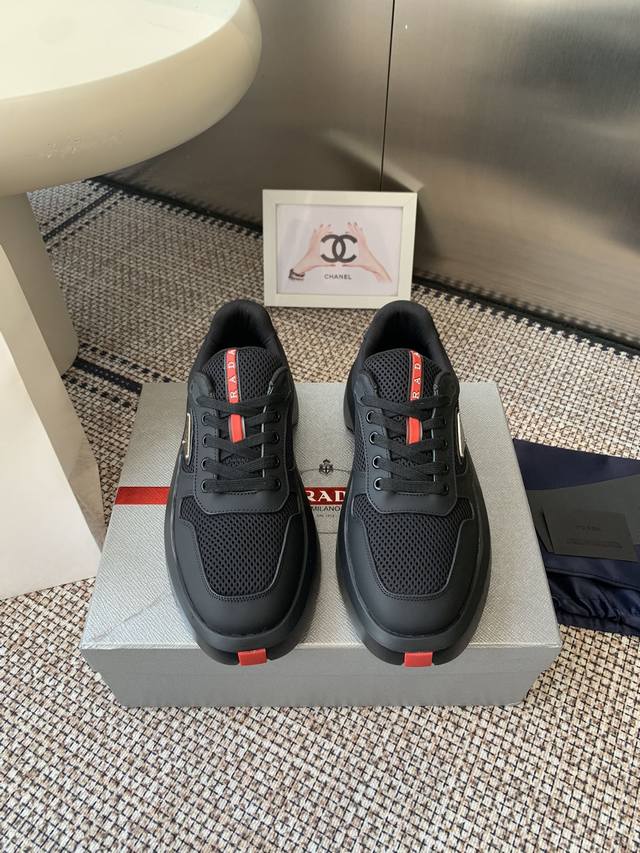 Prada 25Ss Spring/Summer Couple's Thick-Sole White Shoes (DDD) Made with importe