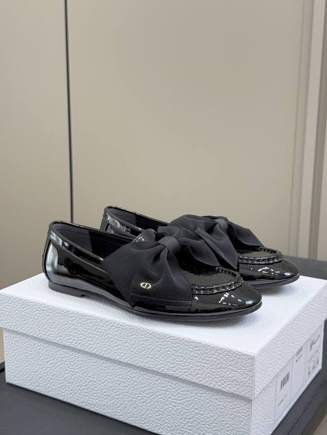 Top quality Dior Fw 25 New Arrival~ Cd 25 Autumn/Winter bow loafers new arrival
