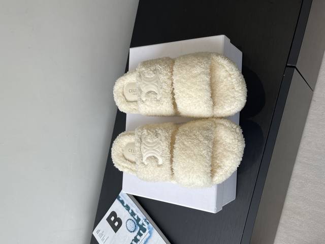Celine 25Ss new fall/winter wool slippers This season's Celine has made me fall