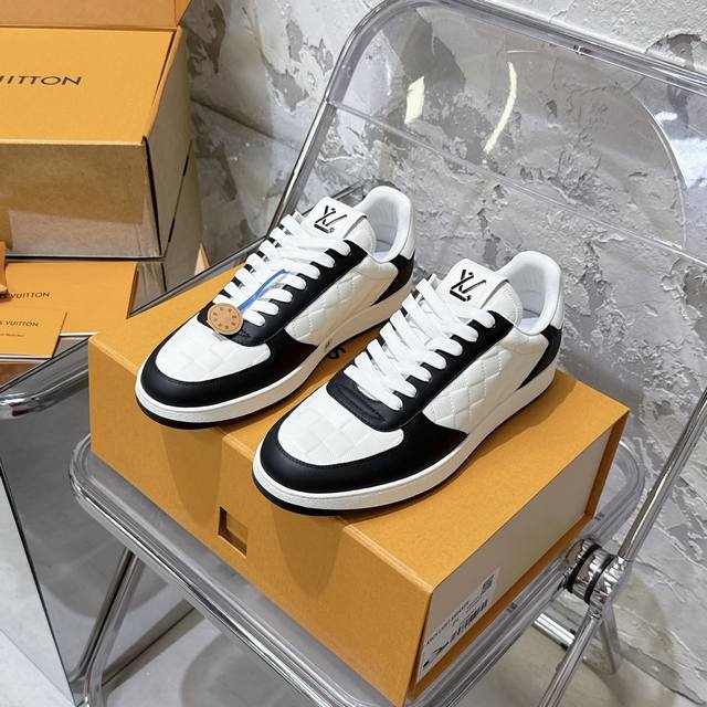 Men's size# Top purchasing version Lv Rivoli series low-top casual sports skateb