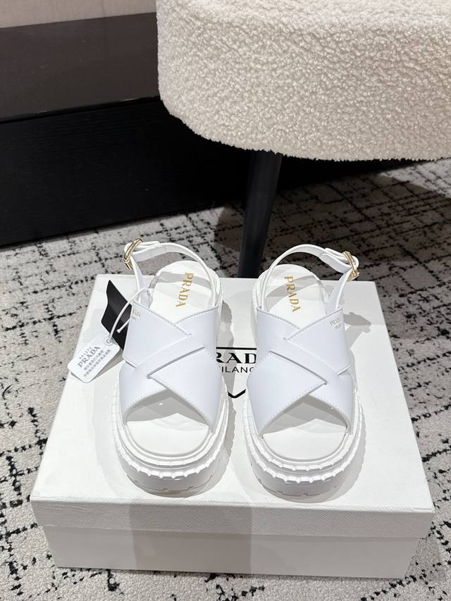 Prada 25's latest spring/summer platform pig cage Roman sandals DDD. The ever-po