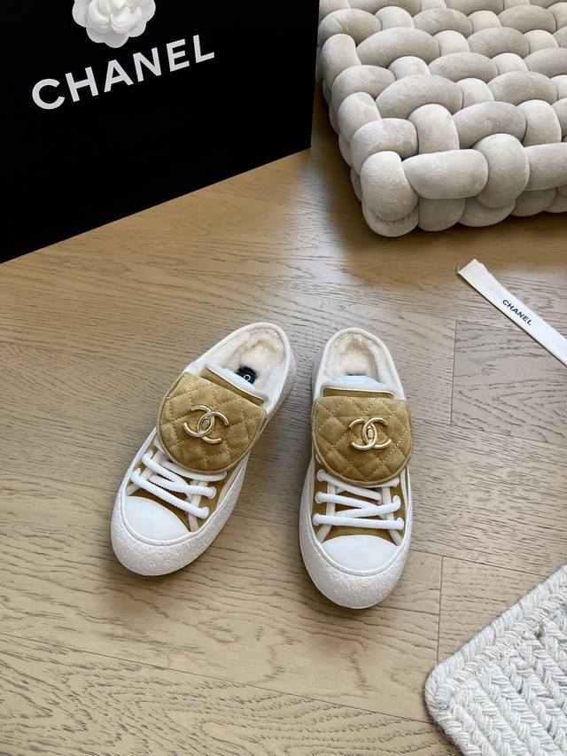 Chanel's new thick-soled backpack buckle half-slip shoes! Top-of-the-line versio