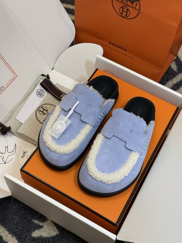 Top quality Hermes Fw25 New Arrival~ Hermes' new fall/winter Birkenstock half-sl