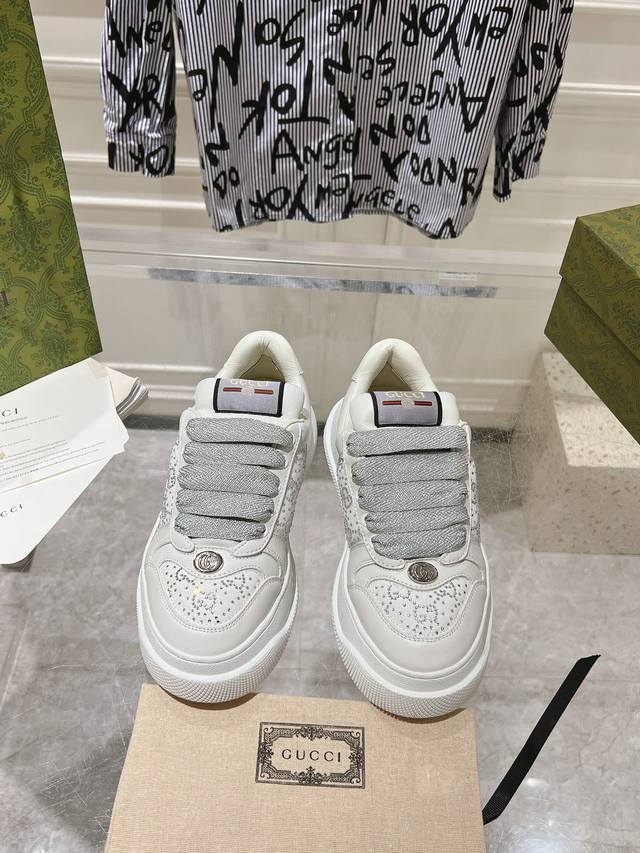 Factory top version Gucci latest chubby thick-soled dirty shoes~~Couple style ca