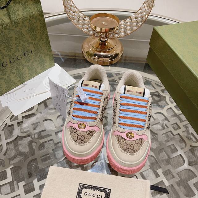 Factory Men's Clothing +10 Top Version Gucci's Latest Chubby Thick-Sole Dirty S